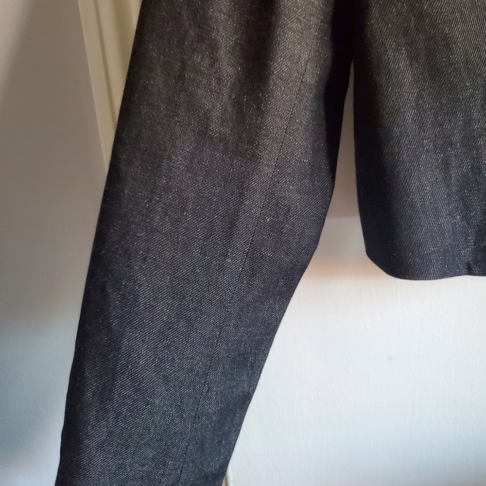 Banana Republic Loretta Wool Linen Cropped Blazer Size 4 Preppy Career Old Money - Picture 4 of 15
